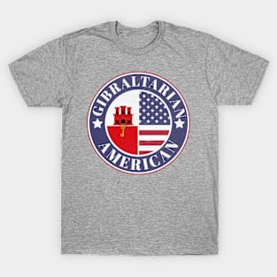 Proud Gibraltarian-American Badge - Gibraltar Flag T-Shirt